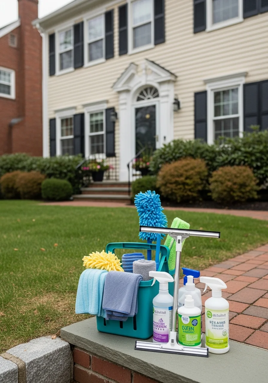 Professional technician performing detailed service work at a North Andover residential property.